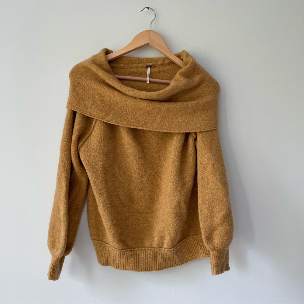 Super Soft Free People Mustard Sweater